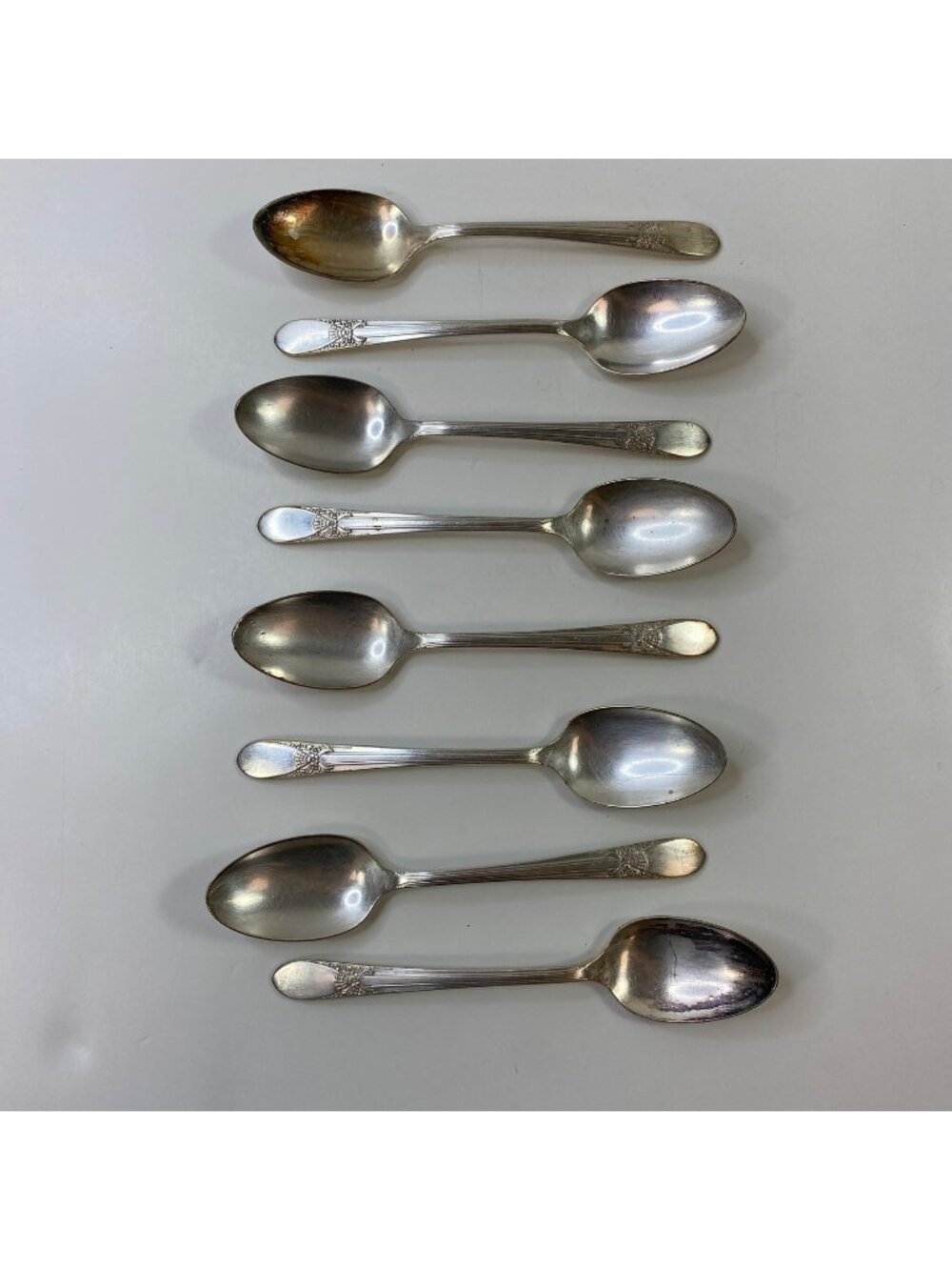 Vintage WM Rogers Silver Plated "Beloved" Teaspoon Set Of 7